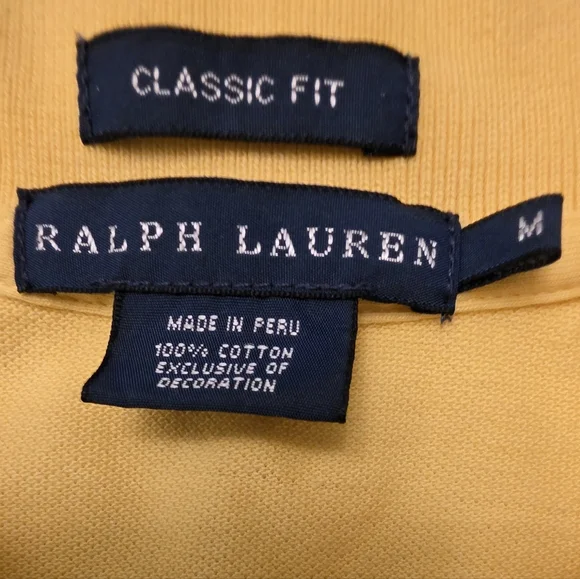 Ralph Lauren Women's Yellow Classic Fit Polo ~ Size Medium - Picture 5 of 9